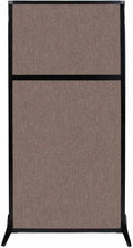 Versare Workstation Partition | Portable Wall Divider | Modern Office Cubicle | Free Standing Privacy Screen | Flexible Work Space | 33" x 70" Latte Fabric Panels