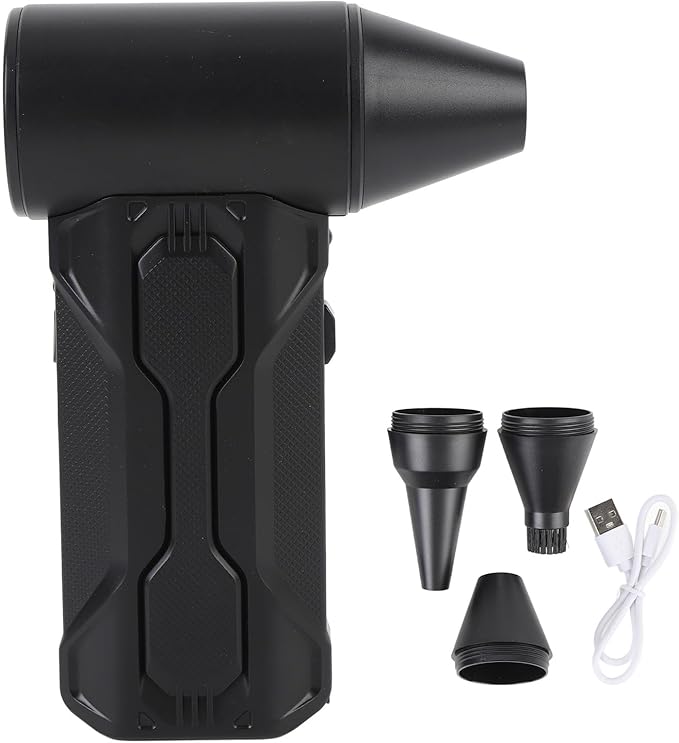 ZJchao Electric Air Duster Cordless Powerful 160000RPM High Speed Rechargeable Compressed Air Blower with LED Light for PC Keyboard Car Cleaning Electronics Office Home Use