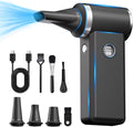 Compressed Air Duster- 180000 RPM Brushless Motor,45W Fast Charge,4-Speed Adjustable Electric Air Duster, Rechargeable Mini Duster Blower for PC,Keyboard,Car,Outdoors,Home and Snow Clearing,Black