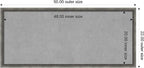 Amanti Art Grey Framed Magnetic Board 22x50 Oversize Vision Board for use with Magnets, 100% Metal Sheet to Display Items as Office Decor or for Home Organization in mudroom, Kitchen or Kids Room