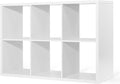 CAPHAUS Sturdy Room 13-Inch Cube Storage Organizer Shelf, with Extra Thick Exterior Edge, Open Storage Shelf Divider, Bookcase, 6-Cube / 8-Cube / 9-Cube, Colors Available in Rustic Grey Oak and White