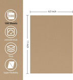 OcePor 100 Sheets Brown Cardstock Paper, Colored Printer Paper 8.5 x 11, Card Stock Thick Construction for Craft,Scrapbook，Office Printing, Invitations, Certificates，92 lb/250gsm