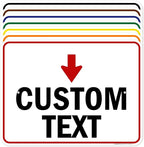 Custom Arrow Directional Sign, 18x24 Inches, Rust Free .063 Aluminum, Fade Resistant, Made in USA by My Sign Center