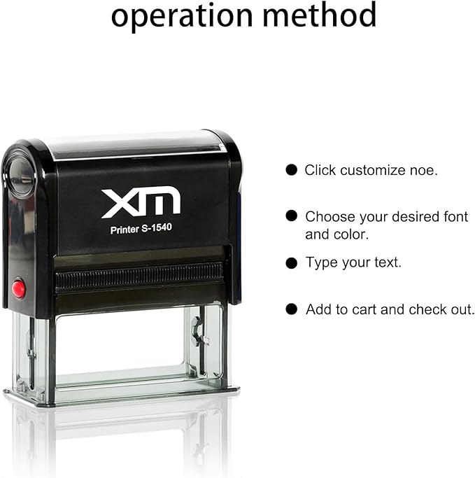 Custom Stamp Self Inking - 4-Line Personalized Address Stamps | US-Made Return Address Labels | Replaceable Ink & Multi-Scene Use, Medium