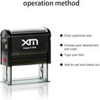 Laoife Custom Stamp Self Inking - 4-Line Personalized Address Stamps | US-Made Return Address Labels | Replaceable Ink & Multi-Scene Use, Large