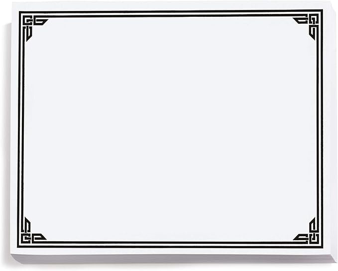 PaperDirect Black on White Classic Specialty Certificates, 8½ x11, Foil Accents, 50 Count, Certificates And Awards Paper, For School, Work, Diplomas & Award Certificates