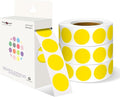 PARLAIM 3/4 Inch Roll Color Coding Labels,4000 per/4 Rolls Round Adhesive Color Coding Circle Dot Stickers for Office Home(Yellow)