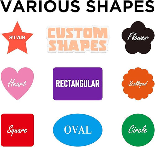 AHEADGOODS Custom Stickers - Personalized Labels, Circle, 5"x5", 100 Count, Vinyl, Waterproof, Glossy Finish, Business & Personal Use