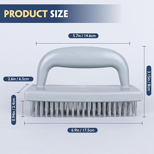 ANDOUNIER Stainless Steel Wire Brush Set 3Pcs,6.9" x 2.6"Size,144 Bundles of Bristles,Block Wire Brush with Strong Handle,for Cleaning Welding Slag & Rust,Dust and Paint Scrubbing