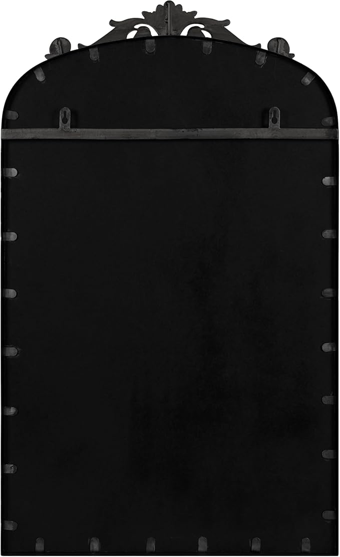 Kate and Laurel Arendahl Vintage Decorative Arched Pinboard; 19 x 31; Black; Framed Arch Ornate Bulletin Board for Unique Display; Organization; and Decor Options