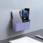 loukin Magnetic Marker & Remote Control Organizer, Dry Erase Marker Holder, Magnetic Storage for Whiteboard or Refrigerators (Purple)