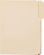 Amazon Basics File Folders with Tabs for Filing, 1/3-Cut Tab, Assorted Positions, 8.5x11 inches, Letter Size, Manila, Pack of 100