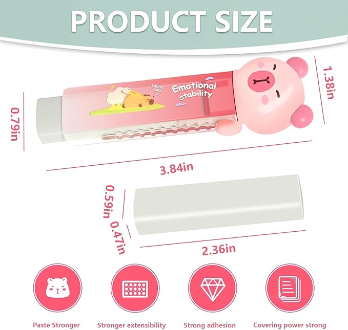 6Pcs Capybara Cute Stationery Set,Kawaii School Supplies,Including 3 Pencil Sharpeners and 3 Retractable Erasers, for Kawaii Office School Home Supplies (Capybara)
