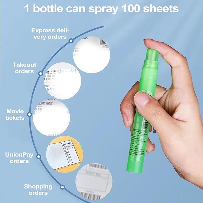 Privacy Cover Spray Pen for Documents and Labels, 10ml White-Out Correction Fluid, Thermal Paper Privacy Eraser for Shipping Address Protection (2)