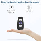 Mini 1D Bluetooth Barcode Scanner Wireless Bar Code Scanner 3-in-1 Bluetooth/USB Wired/2.4G Wireless Barcode Reader laser Code Scanner for Inventory Code Image Reader for Tablet iPhone iPad Android PC
