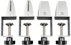 Sneeze Guard Support Clamp Partition Aluminum Adjustable Partition Clamp Acrylic Desk Divider Support Clamp Desk Shield Clamp Privacy Panel Clamp for Plexiglass Shield for Countertop Reception 4 Pack