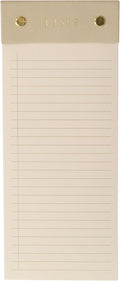 Graphique Post-Bound List Pad Luxe Collection, Perforated Sheets To-Do Notepad, Hardcover Binding, Gold Foil Embossing, 100 Pages, 4” x 9.75”, Taupe