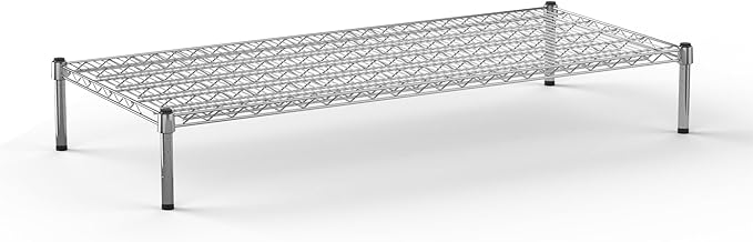 Regal Altair 24''W x 54''L x 8''H Chrome Plated Wire Dunnage Rack | Off The Floor Storage