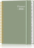 2026 Planner - Academic Planner 2026 from January 2026 to December 2026 with 12 Monthly Tabs, Flexible Cover, Inner Pocket, 8.5" x 11", Green