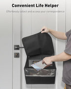 Uniclife Mail Slot Catcher for Door, Large Capacity Letter Catcher Letterbox Catcher, Front Door Mail Catcher with Hook and Loop Fasteners, Indoor Post Catcher Bag for Small Packages & Magazines