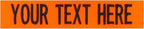 Custom Uniform Name Tapes Solid Colors. Neon Orange Fabric, 5 Inch Hook Fastener (Uniform Ready Fastener)