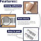 POLYSELLS 1" x2-5/8 Self Adhesive Address Labels, 30UP Blank Shipping Labels, FUSKU, FBA Mailing Labels for Inkjet and Laser Printer, 3000 Sticker Labels (100 Sheets), 30 Labels per Sheet