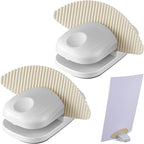 Faccito 2 Pcs Paper Holder Stand for Typing Non-Slip Mat Desktop Folder Document Holder with Anti-Slip Pads Portable Copy Stand Desktop Clamp for A4 Paper Office Reading (White)