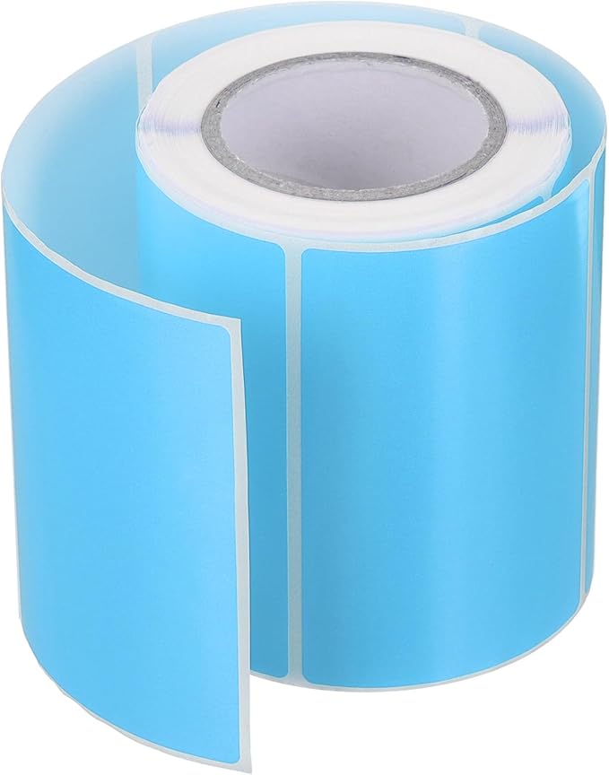 PATIKIL 2 x 3 Inch Rectangle Inventory Color Coding Labels 1 Roll, Square Self-Adhesive Inventory Label Stickers for Office Home Organization Name Tags, 250 Per Roll, Light Blue