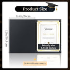 30 Packs Certificate Covers,Black Cardboard Diploma Cover,Certificate Holders Gold Foil Border,for Letter Size 8.5 x 11 Inch Awards and Certificates