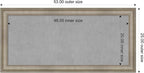 Amanti Art Silver Framed Magnetic Board 25x53 Oversize Vision Board for use with Magnets, 100% Metal Sheet to Display Items as Office Decor or for Home Organization in mudroom, Kitchen or Kids Room