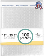 TYCHE Clear Bubble Bags 18 x 23.5 in / 45.72 cm x 59.69 cm Self-Sealing Bubble Mailers for Shipping Bubble Wrap Pouches Padded Mailing Envelopes 100 Pack MADE IN USA (18" x 23.5", 100.0, Count)