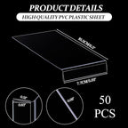 Containlol 50 Pcs Moveable Shelf Label Holders, Clear Bookshelf Label Library Shelf Markers Bookshelf Divider Tags for Library Office Classroom Home(6.5 x 3 x 0.63 Inch)