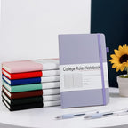CronElysia A5 Lined Journal Notebooks for Work, 192 Pages, Medium 5.7 x 8.3inch, College Ruled, Vegan Leather Hardcover Journals for Women Men,8 Pack