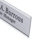 Personalized Office Name Plates Aluminum Hot Printing Add Logo Picture Custom Office Wall or Desk Name Plates 2" x 8" Image + Texts