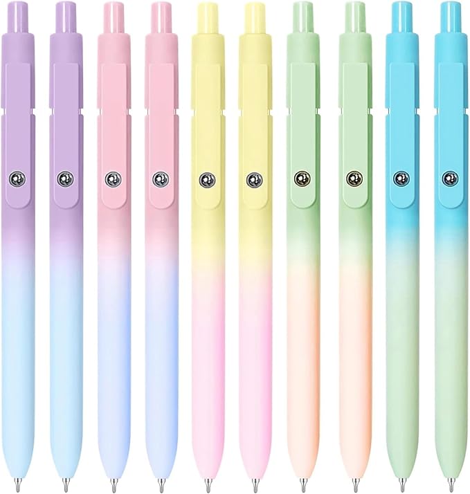 Donyang Gel Pens, 10PCS 0.7mm Gel Pens Black Ink Fine Point Smooth Writing Pens, High-End Series Ballpoint for Office Supplies, Stocking Stufferss, Christmas Gifts for Men Women