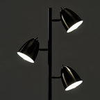 Brightech Jacob LED Standing Lamp, Modern Bright Floor Lamps for Living Rooms & Bedrooms, Tall LED Lighting Lamp with Adjustable 3 Light Tree – Classic Black