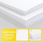 SUNEE File Folders, 30 Pack Manilla Folders 8.5 x 11, Colored File Folders Home Office School Supplies for Documents Files Paper, White