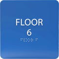 Royal ADA Floor 6 Sign with Braille – Made from Durable Acrylic and Ready to Mount