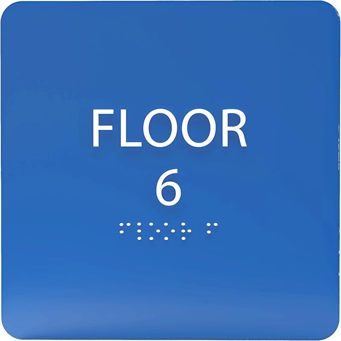 Royal ADA Floor 6 Sign with Braille – Made from Durable Acrylic and Ready to Mount