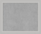 Amanti Art Silver Framed Magnetic Board 19x23 Small Vision Board for use with Magnets, 100% Metal Sheet to Display Items as Office Decor or for Home Organization in mudroom, Kitchen or Kids Room