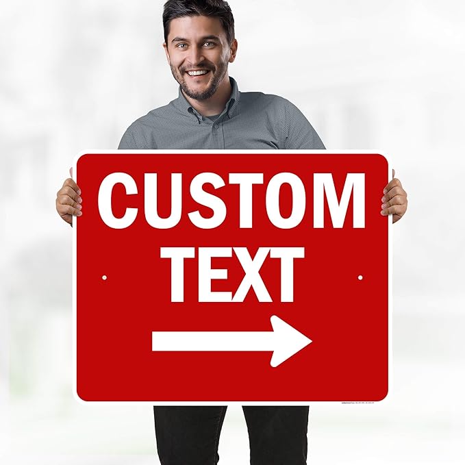 Custom Arrow,Custom Directional Sign, Right Arrow, 24x30 Inches, Rust Free .063 Aluminum, Fade Resistant, Made in USA by My Sign Center