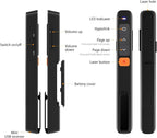 AMERTEER Wireless Presentation clicker for PowerPoint presentations with Hyperlink & Volume Control, RF 2.4GHz USB and Type-C for MacBook/Air/Pro