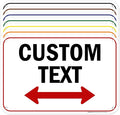 Custom Arrow,Custom Directional Sign, Two Way Arrow,12x18 Inches, 55 mil thick HDPE (high density polyethylene) Made in USA by My Sign Center