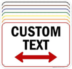 Custom Arrow,Custom Directional Sign, Two Way Arrow,12x18 Inches, 55 mil thick HDPE (high density polyethylene) Made in USA by My Sign Center