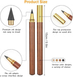 HOTUT Inkless Pencil - 4pcs Everlasting Wooden Infinity Pencil, Wood-Cased Graphite Reusable for Writing Drawing, Students Home Office School Supplies
