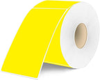 3×5 Inch Yellow Removable Thermal Labels,Waterproof Thermal Label,240 Sheets per Roll with Perforated Lines