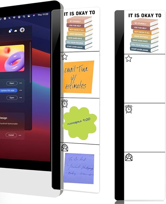 Computer Monitor Memo Board Inspirational It is Okay to Logo Decor Monitor Message Board Sticky Notes Office Desk Accessories for Send Family Members Office Friends and Colleagues Gifts