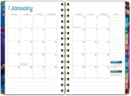 HARDCOVER 2026 Planner, 5.5"x8": 14 Months (November 2025 - December 2026), Daily Weekly Monthly Planner, Yearly Agenda, Bookmark, Pocket Folder and Sticky Note Set (Pink Purple Marble)