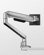 monTEK Deluxe Monitor Arm up to 40 Inch Holds 26.4 lbs Curved Screens Aluminum Fully Motion Adjustable Single Monitor Stand with Clamp/Grommet Desk Mount, Quick Release Plate,75/100mm VESA, MA1008SL