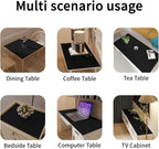 Zinkooat Leather Table Cover,1.8mm Thick,42x84 Inch Table Protector,Table Protector for Dining Room Table,Table Protectors for Rectangle Tables.(Black+Gray,42x84)